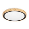 Lampa sufitowa Aflo plafon z efektem drewna+czarny 24W LED 3000/4000/6000K 38cm