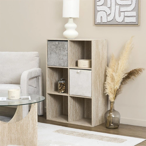 Pudełko materiałowe Emilia szary melanż 30x30 do regału i garderoby