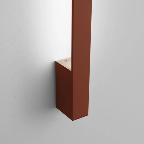 Kinkiet ścienny LED LAHTI 90 czerwony nowoczesny aluminiowy do salonu i sypialni Thoro