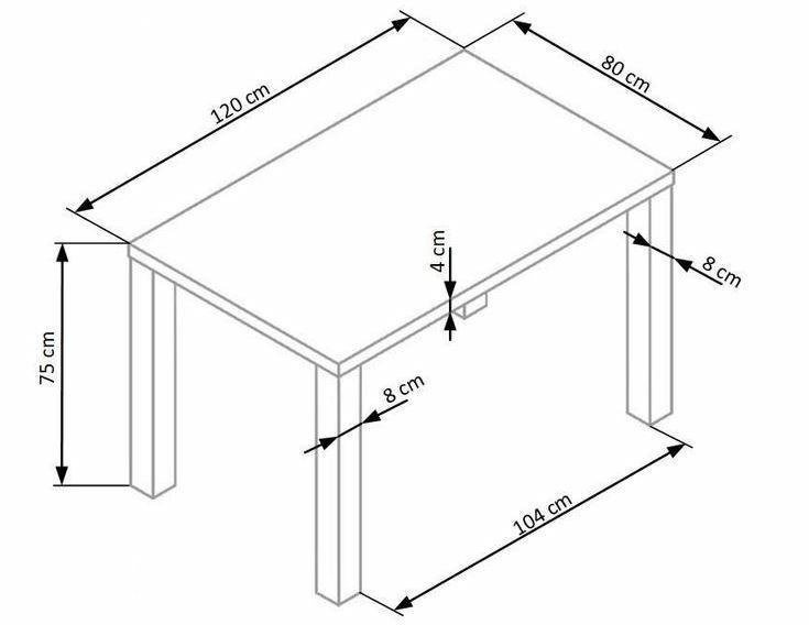 Stół do jadalni Donal biały 120x80 cm nowoczesny prostokątny MDF Intesi
