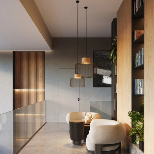 Lampa wisząca Gabbia 35 czarna industrialna do salonu i jadalni stal drewno