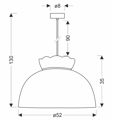Lampa wisząca ROSSINI biały 1x40W E27 abażur biały