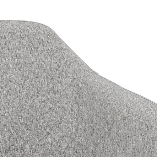 Krzesło Molto Intesi tapicerowane szare z podłokietnikami do jadalni nowoczesne skandynawskie