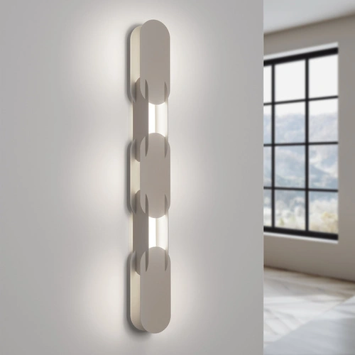 Kinkiet ścienny CHAIN 91 beżowy LED nowoczesny do salonu
