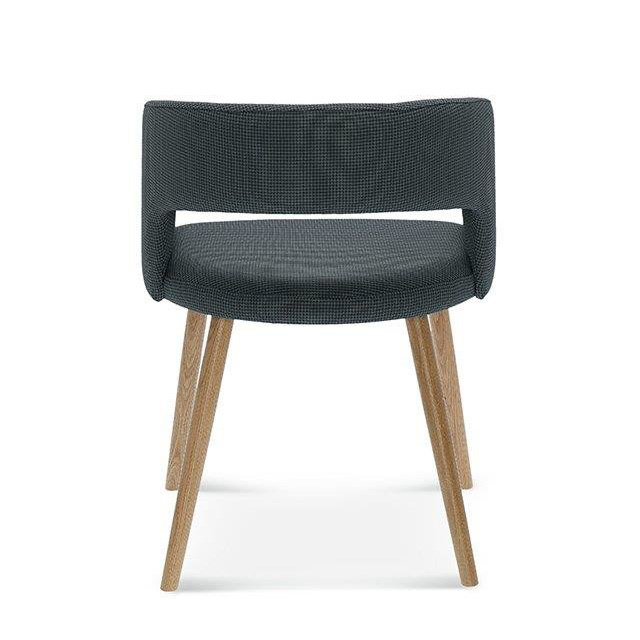 Krzesło tapicerowane z podłokietnikami Fameg Cube do jadalni nowoczesne buk personalizowane