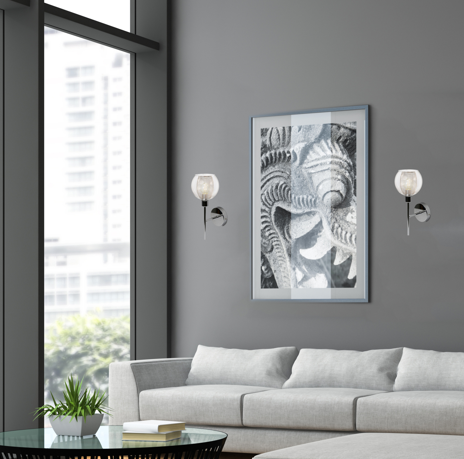 Kinkiet ścienny Ozzo nowoczesny szklany chrom regulowany do sypialni i salonu Candellux