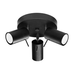 Plafon sufitowy czarny RING 3P nowoczesny metalowy do salonu kuchni lub sypialni