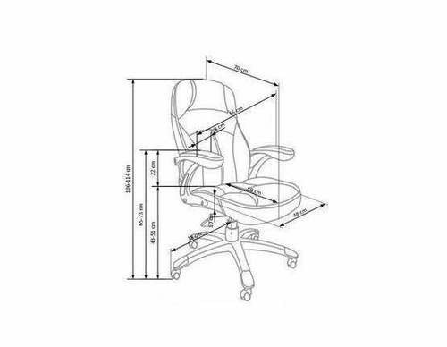 Fotel biurowy ergonomiczny obrotowy Carlo skórzany brązowy jasny z podłokietnikami do biura