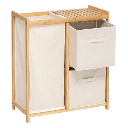 Komoda łazienkowa Tidy Box z koszem na pranie bambusowa