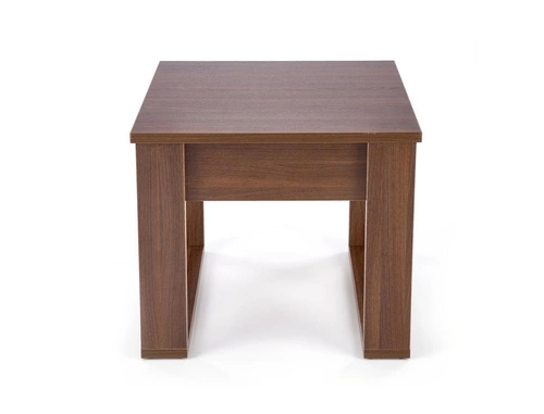 Stolik kawowy Halk S kwadratowy 60x60 cm z szufladą nowoczesny orzech ciemny do salonu