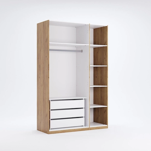 Komoda biała z szufladami Intesi 87 cm nowoczesna do garderoby lub sypialni