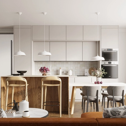 Lampa wisząca GINA biała nowoczesna do salonu i jadalni nad stół 38 cm SOLLUX LIGHTING