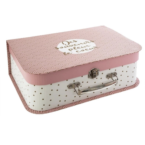 Zestaw 3 walizek różowe