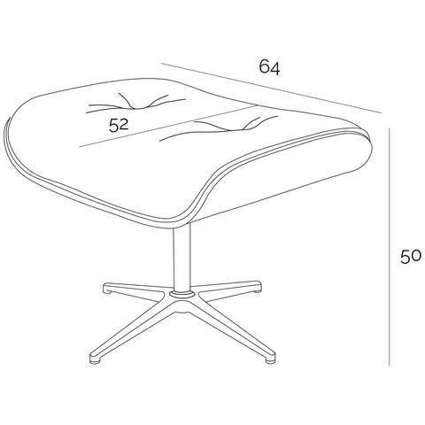 Fotel biurowy ergonomiczny VIP Exclusive Home czarny skórzany z podnóżkiem obrotowy D2.DESIGN