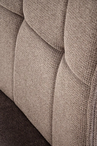 Krzesło tapicerowane Omara szare do jadalni nowoczesne pikowane na płozach Intesi