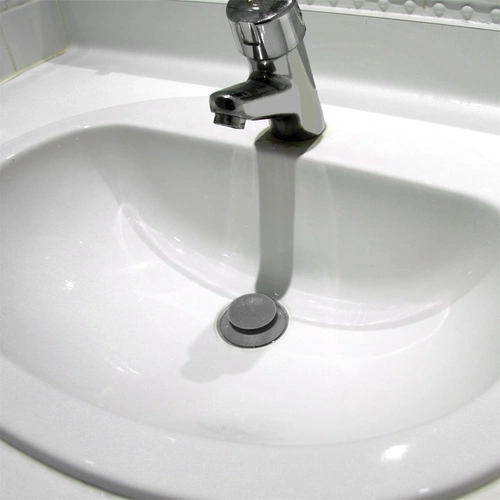 Korek do zlewu silikonowy biały Intesi nowoczesny do kuchni i łazienki szczelny okrągły 6 cm