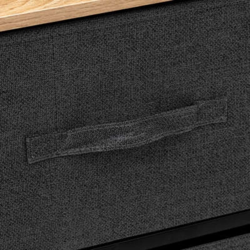 Komoda z szufladami Tissa 100 cm czarna na nóżkach nowoczesna do przedpokoju 5five