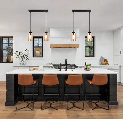 Lampa wisząca Bistro czarna szklana 2-punktowa regulowana nad stół do jadalni