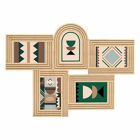 Ramka na zdjęcia 41x57 Olivia Boho wisząca drewniana naturalna Atmosphera na ścianę