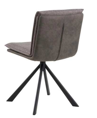 Krzesło tapicerowane Flynn Actona obrotowe do jadalni i biura szare nowoczesne z poduszką