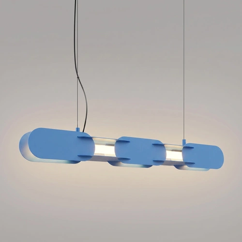 Lampa wisząca CHAIN 91 błękitna LED do salonu nad stół nowoczesna