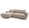 Narożnik z funkcją spania do salonu Ljung lewy nowoczesny beżowy z pojemnikiem Intesi