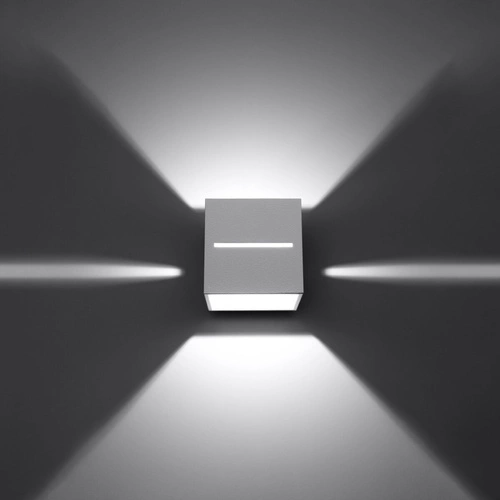 Nowoczesny kinkiet ścienny LOBO biały aluminiowy do sypialni i salonu Sollux Lighting