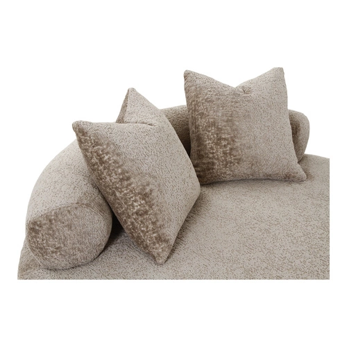 Leżanka Cairo beżowa ciemna szenilowa skandynawska do salonu i sypialni Intesi