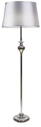 Lampa podłogowa Prima lampa podłogowa chromowy 1x60W E27 abażur srebrny