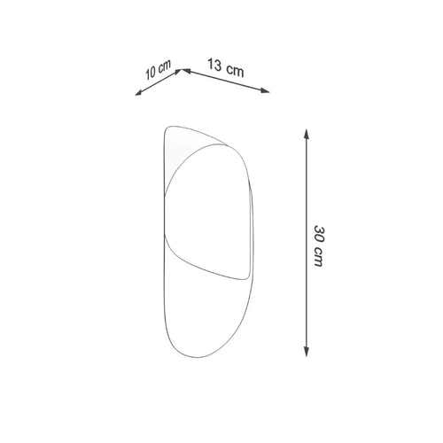 Kinkiet ścienny Tear czarny nowoczesny metalowy do salonu sypialni lub nad lustro Sollux
