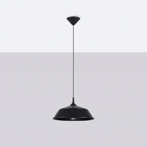 Lampa wisząca FRIKA czarna nowoczesna metalowa do salonu i jadalni nad stół