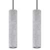 Lampa wisząca LUVO 2 szara betonowa nowoczesna nad wyspę do kuchni i salonu