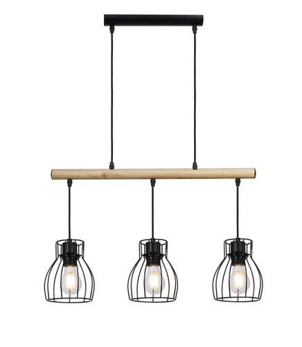 Lampa wisząca Bernita 3x60W E27 czarny