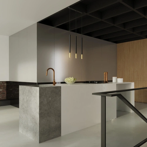 Lampa wisząca Mozaica czarna złota nowoczesna do salonu kuchni jadalni nad wyspę