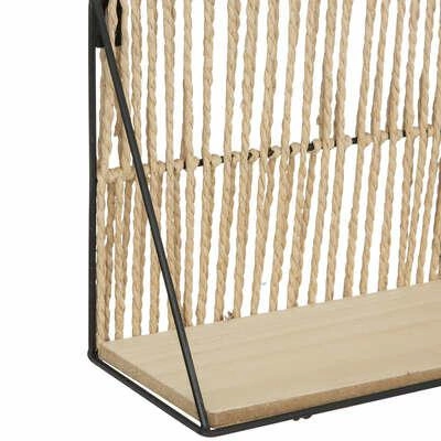 Półka ścienna Sofia wisząca boho z metalu i MDF na dekoracje do salonu Atmosphera 48 cm