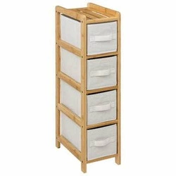 Komoda bambusowa Tidy wąska z 4 pojemnikami
