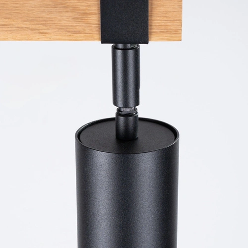 Plafon sufitowy FAGER 4L czarny skandynawski regulowany do salonu lub sypialni SOLLUX