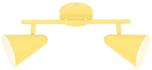 Lampa sufitowa Amor żółta metalowa regulowana do salonu i kuchni 2-punktowa 42 cm