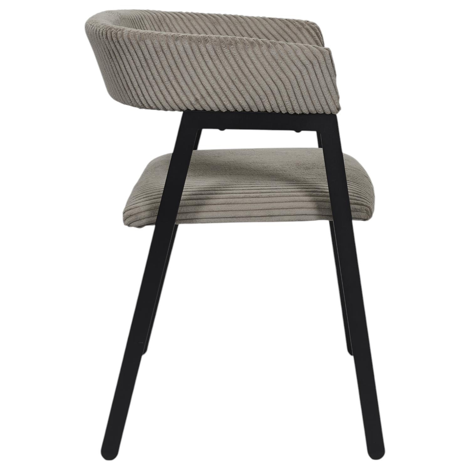 Krzesło Scott taupe/czarne sztruks