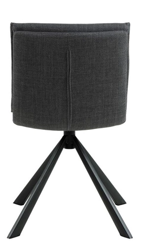 Krzesło do jadalni Flynn Actona tapicerowane szare ciemne obrotowe nowoczesne loftowe