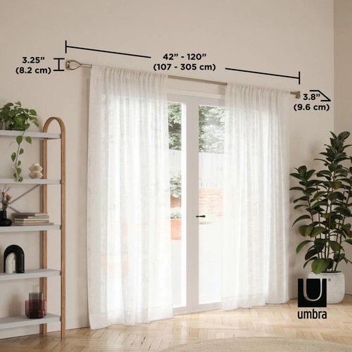 Karnisz Loop 107-305 cm nikiel