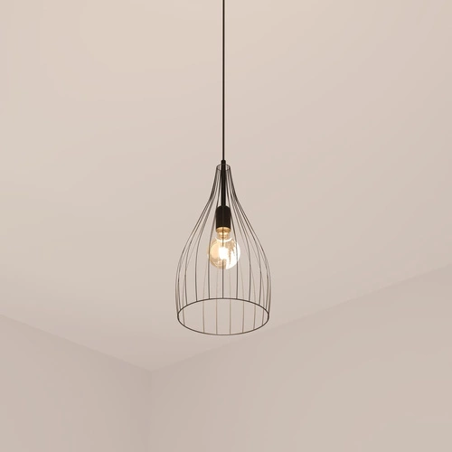 Lampa wisząca Rita czarna metalowa do salonu i kuchni nowoczesna Atmosphera 37,5 cm