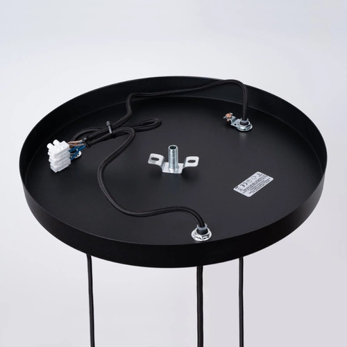 Nowoczesna lampa wisząca BRINA 3P czarna do salonu i jadalni rozproszone światło