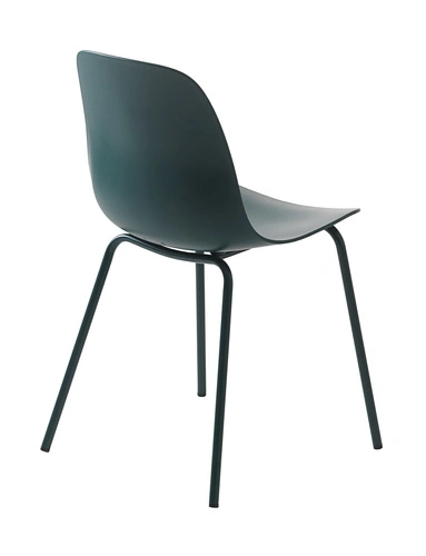 Krzesło Whitby nowoczesne z tworzywa niebieskie do jadalni i kuchni UNIQUE