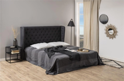 Stolik nocny z półką Newton czarny