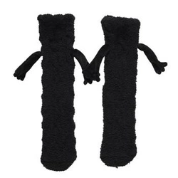 Czarne skarpetki Intesi z magnetycznymi łapkami, nowoczesne i wygodne do sypialni