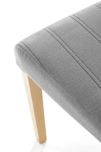 Krzesło tapicerowane Arizona szare do jadalni i salonu nowoczesne z drewnianymi nogami Intesi