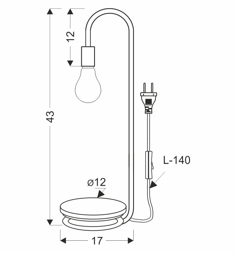 Lampa stołowa Abi lampka stołowa czarno złoty 1x40W E14