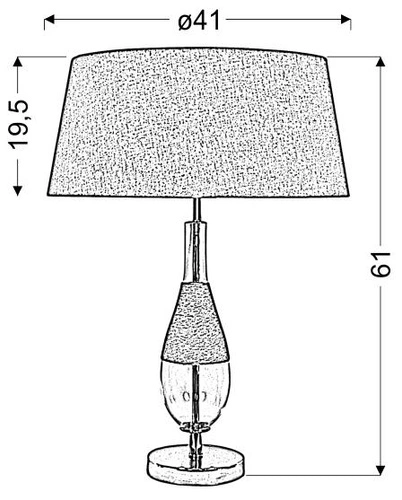 Lampa stołowa Eco 1 stożek 41x61 1x60W  E27