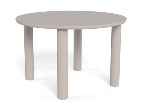 Stół okrągły Magee 120 cm szary nowoczesny do jadalni i salonu